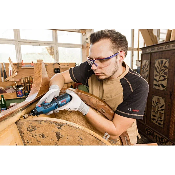 Bosch Professional 12V System Akku Rotationswerkzeug GRO 12 V-35 Leerlaufdrehzahl: 5,000-35,000 min-1, inkl. 2x2,0 Ah Akku plus Schnellladegerät, Trennscheibe, in L-Boxx – Bild 3