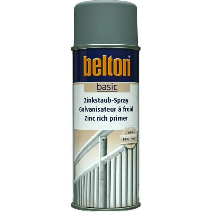 belton basic Zinkstaub-Spray 400 ml, grau, hitzebeständig bis 400°C