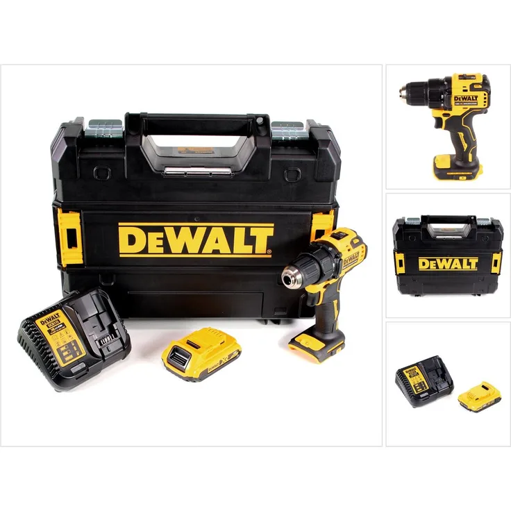DeWalt DCD 708 D1T Akku Bohrschrauber 18 V Li-Ion Brushless in TSTAK Box + 1 x 2,0 Ah Akku + Ladegerät