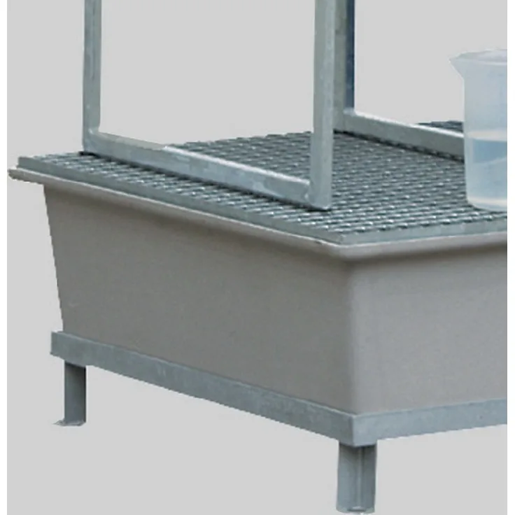 Stahlfußgestell f.GFK-Auffangwanne 2x200l verz.