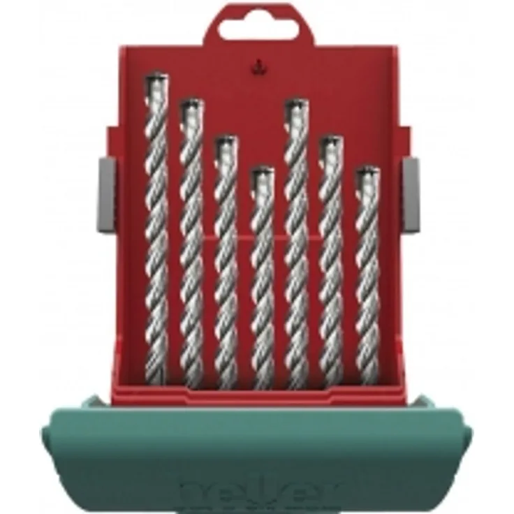 Heller Tools 2618 Trijet Hammerbohrer 3 Schneiden, Silber, 5-6-6-8-8-10-12 mm