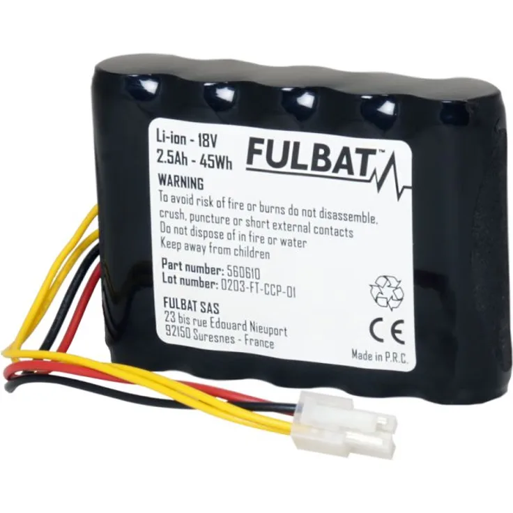 Fulbat Mähroboter Akku Lithium Ionen 18,5 V 2,1 Ah p.f. HUSQVARNA