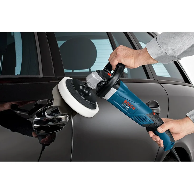 Bosch Professional GPO 14 Polierer, 1.400 W, M 14 Gewinde, Drehzahlvorwahl mit Griff ohne Aufsätze – Bild 5