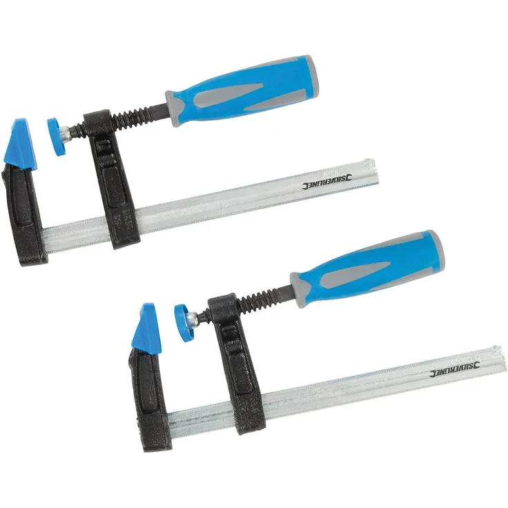 Silverline 590588 Schraubzwingen, 2-tlg. Satz 150 x 50 mm