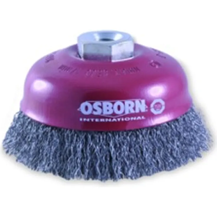 Osborn 2613163 AR0002613163 Winkelschleifer 150 mm, Topfbürste D80 mm Gewinde M14x2,0 gewellter Stahldraht 0,30 mm geprüft