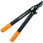 Fiskars PowerGear II Bypass-Getriebeastschere für frisches Holz, Antihaftbeschichtet, Gehärteter Präzisionsstahl, Länge 46 cm, Schwarz-Orange, L72, 1001555
