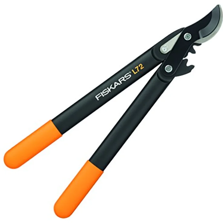 Fiskars PowerGear II Bypass-Getriebeastschere für frisches Holz, Antihaftbeschichtet, Gehärteter Präzisionsstahl, Länge 46 cm, Schwarz-Orange, L72, 1001555 – Bild 1