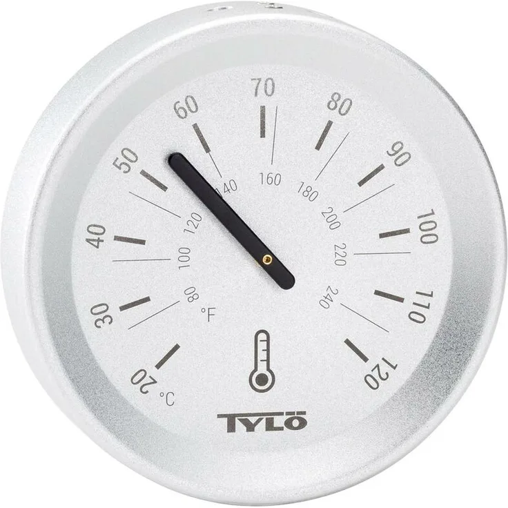 Tylö Thermometer Brilliant Silver Grey
