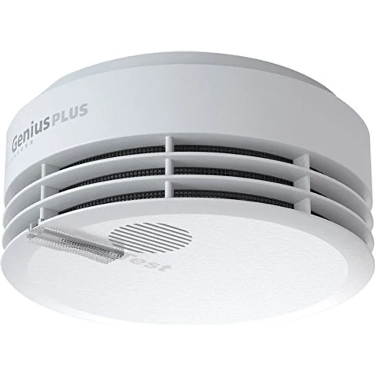 Hekatron 31-5000020-06-02 Rauchmelder Genius PLUS mit integrierter Batterie lange - inkl. 1 x Klebepad - App-unterstützt - Rauchwarnmelder in Weiß - 1 Stück