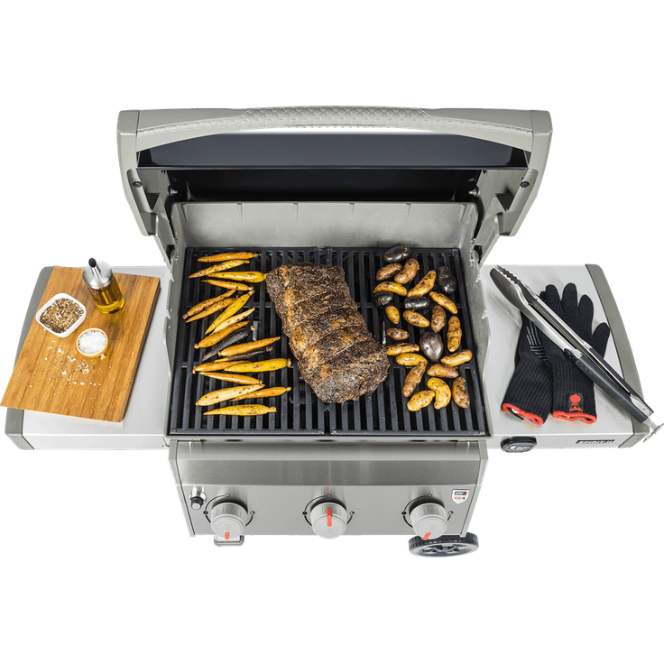 Weber Gasgrill Spirit II E310 GBS (45010179), Edelstahl, 3 Brenner, 6-8 Personen, schwarz – Bild 3