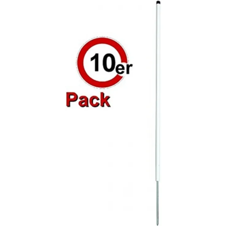 Göbel Weidezaunpfahl Kunststoffpfahl rund 85cm Einzelspitze 10 Stück 10650
