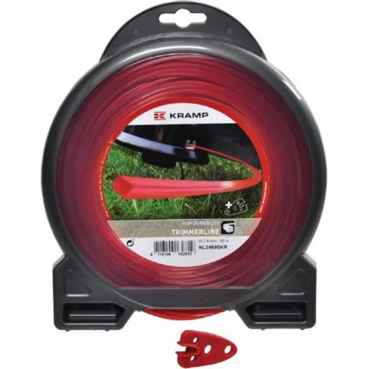 Kramp NL4025SKR Mähfaden 4-Kant für alle Motorsense Nylon rot 4,0 mm x 25 m