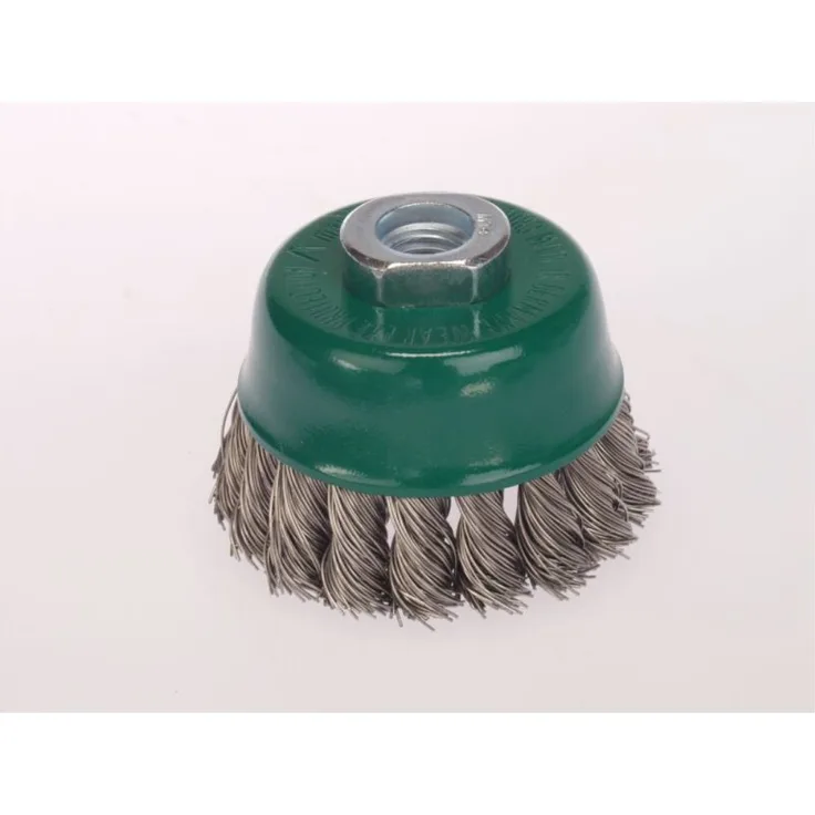 Lessmann Zopf-Topfbürste 65 mm 18 Z ROH glatt 0,35 mm Gew. M 14, 482717