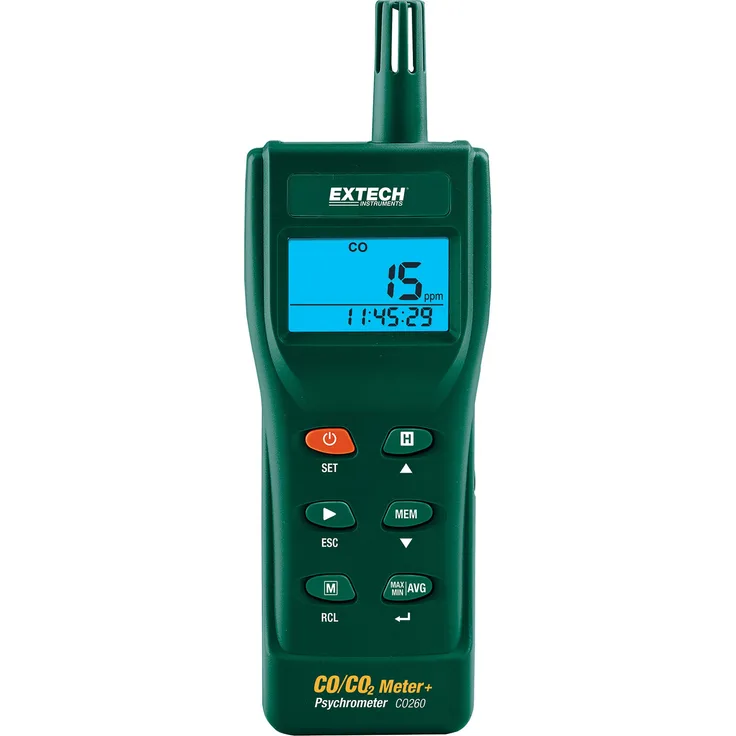 Extech CO260 CO - CO2-Messgerät für Raumluftqualität