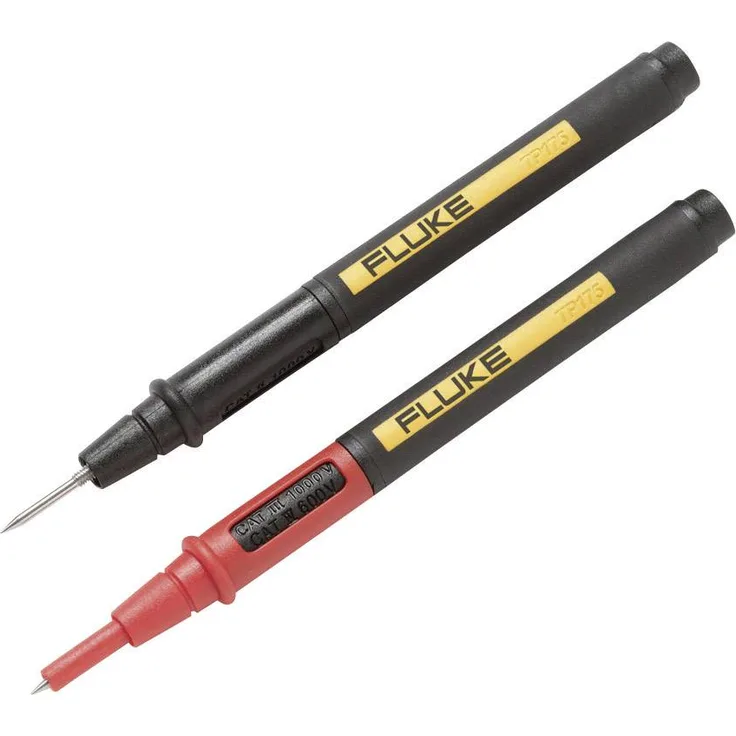 Fluke TP175E Sicherheits-Prüfspitzen-Set Steckanschluss 4mm CAT III 1000 V, CAT IV 600V Schwarz, Rot