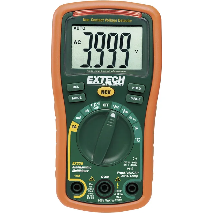 Extech EX330 Hand-Multimeter digital CAT III 600V Anzeige Counts: 4000