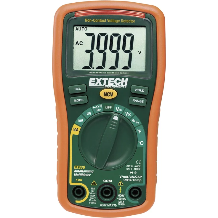 Extech EX330 Hand-Multimeter digital CAT III 600V Anzeige Counts: 4000 – Bild 1