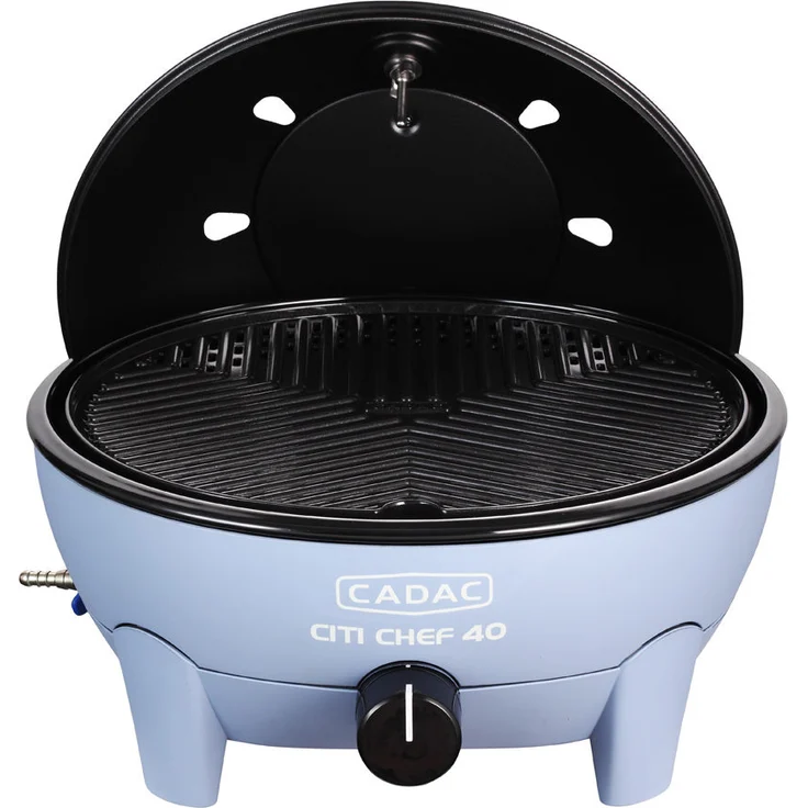 Cadac Citi Chef 40 Sky Blue, 50mbar Tragbarer Gasgrill 5610-20-15-DE, Maße 33 x 42,2 x 42,2 cm – Bild 2