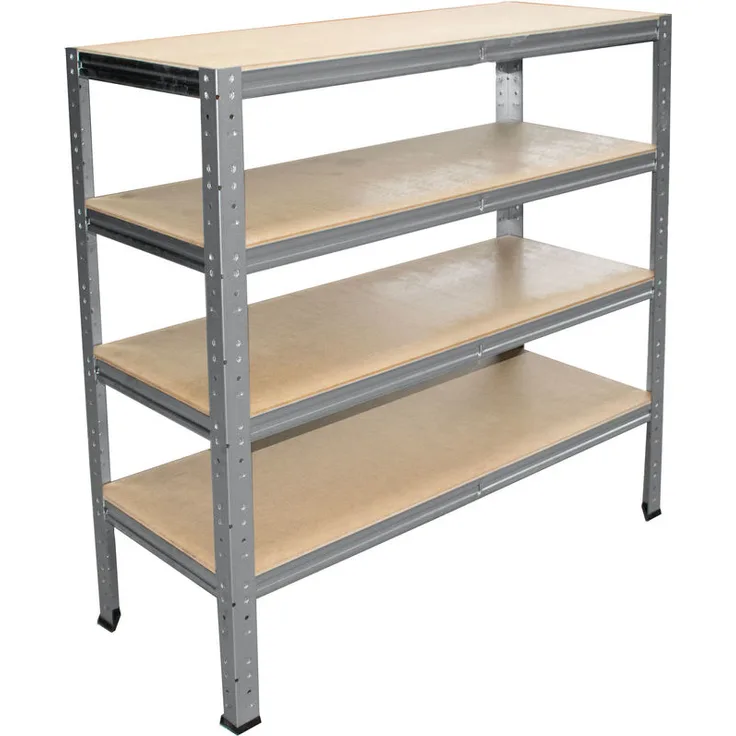 HOME Steckregal 115x90x40 cm verzinkt mit 4 Böden - Shelfplaza