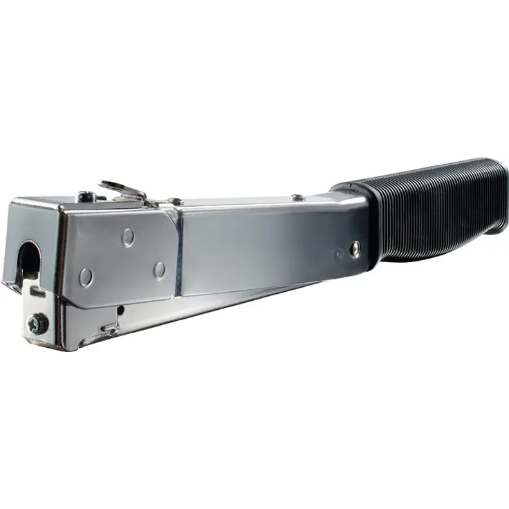 Novus J-033 Hammertacker, robuster Schlagtacker, ergonomischer Griff, Schnellladesystem für Flachdrahtklammern 6-10 mm, Rot