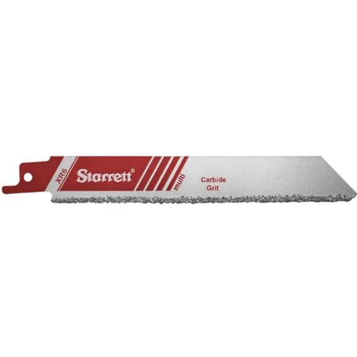 Starrett XR6–1 gerade Hartmetall-Körnung spezielle Zweck Säbelsägeblatt Klinge, 0,1 cm Dick, 30 grob TPI, 15,2 cm Länge x 3-10,2 cm Breite
