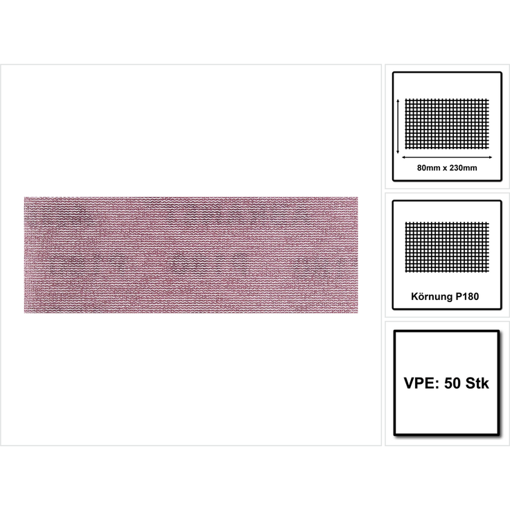 Mirka ABRANET Schleifstreifen Grip 80x230mm P180 50 Stk. (5417505018 )
