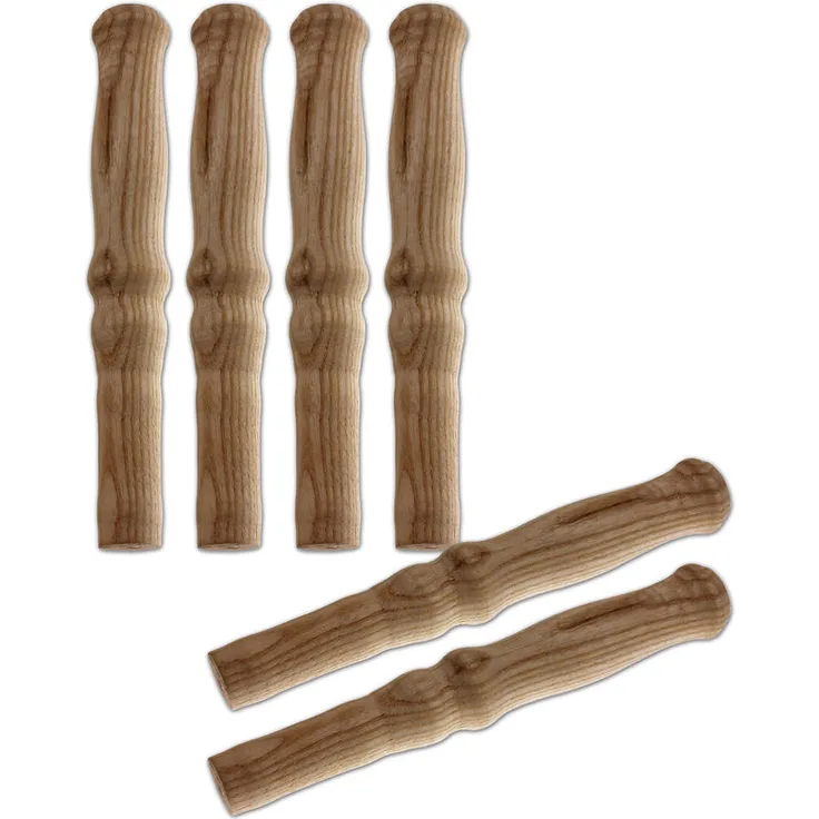 6x Schubkarren Universal Holzgriffe Karrengriff Schiebkarre Schubkarrengriffe Griffe
