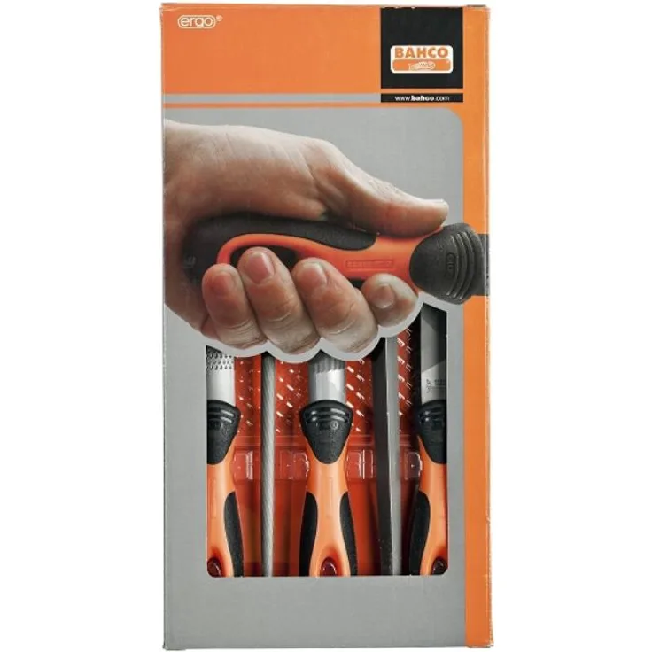 Bahco 4000840260 BH1-477-08-2-2 Feilensatz Ergo 200mm Hieb 2 5-teilig,