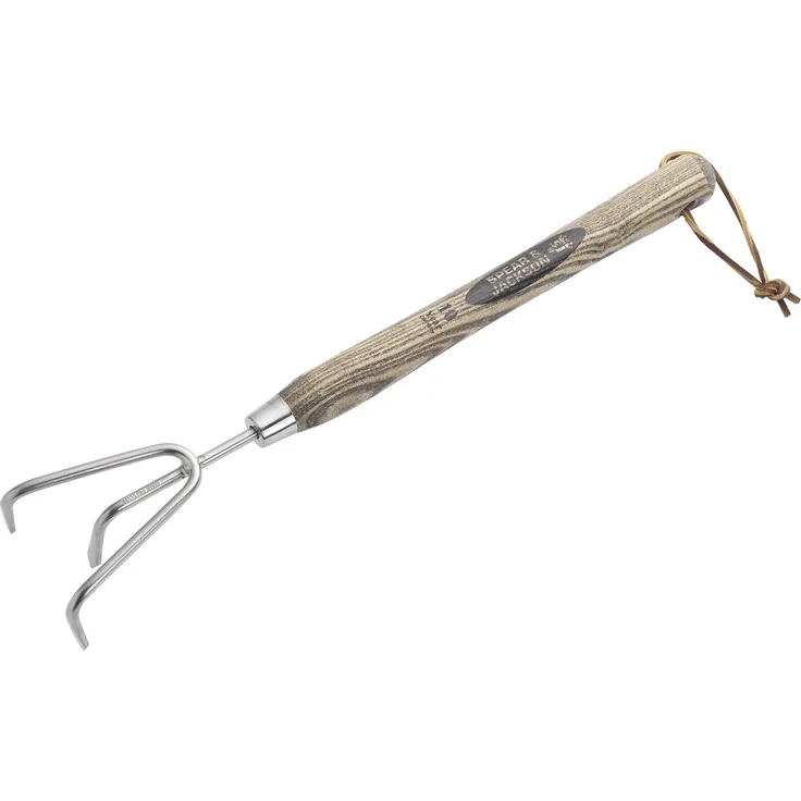 Spear & Jackson Traditional Grubber mit langem Griff, Edelstahl, 3 Zinken, 12 Zoll-30,48 cm