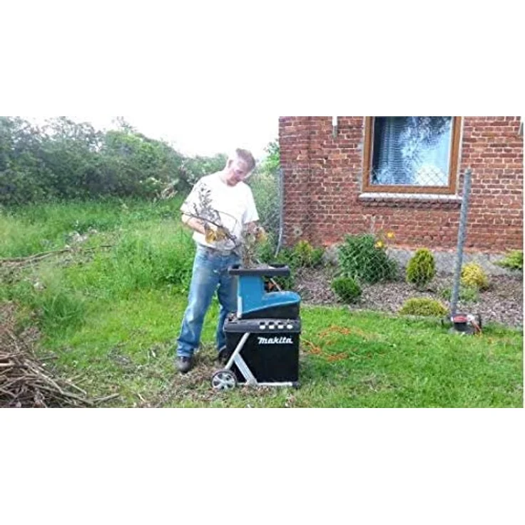 Makita UD2500 Elektro Walzen-Häcksler 2500W, Schnittstärke 45 mm, 230 V, Auffangbehälter 67 l – Bild 4