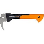 Fiskars Hand-Sappie zur Holzbearbeitung, Länge: 34,8 cm, Gehärtete Stahlklinge-Glasfaserverstärkter Kunststoffgriff, Inklusive Schutzhülle, Schwarz-Orange, WoodXpert, XA2, 1003622