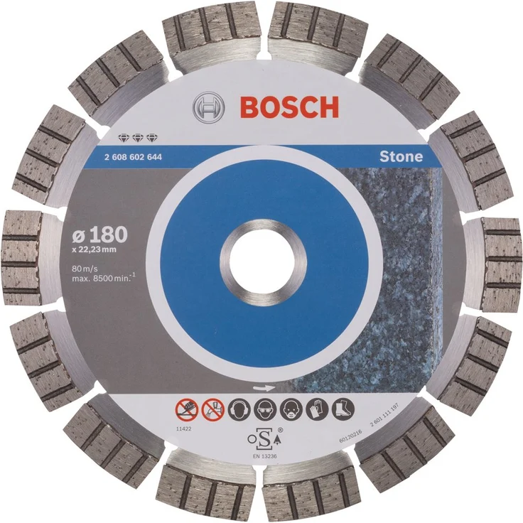 Bosch Professional Diamanttrennscheibe (für extrem hartes Gestein, Ø: 180 mm, Zubehör für Winkelschleifer) – Bild 1