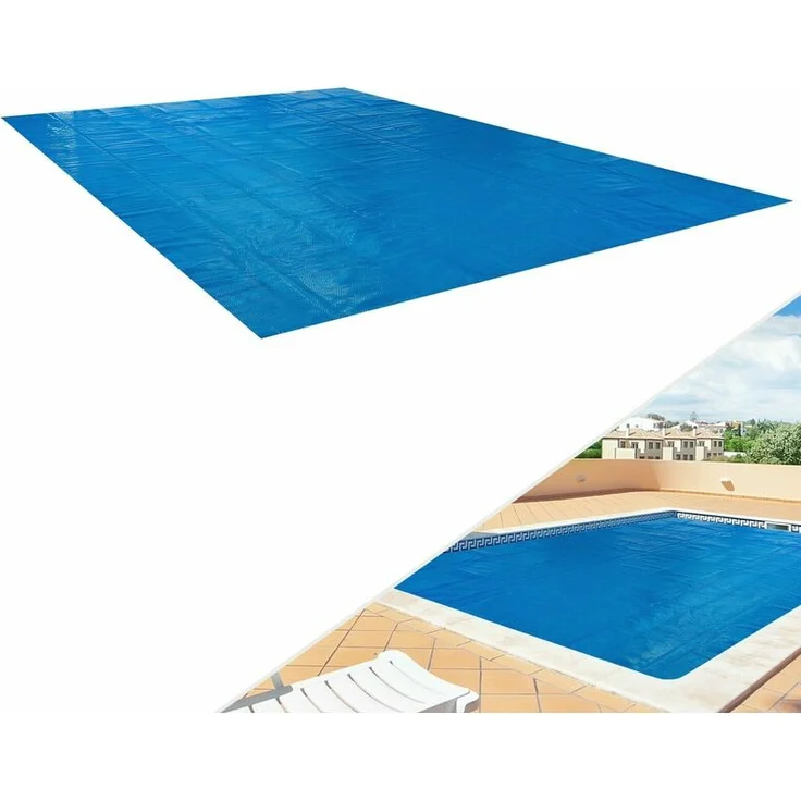 AREBOS Solarfolie Solarplane Solarheizung Wärmeplane Poolheizung blau 400my 8x5m eckig - Blau