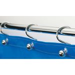 Spirella Duschvorhangringe 12 Stück Chrom Bubble - Passend für alle gängigen Duschvorhangstangen