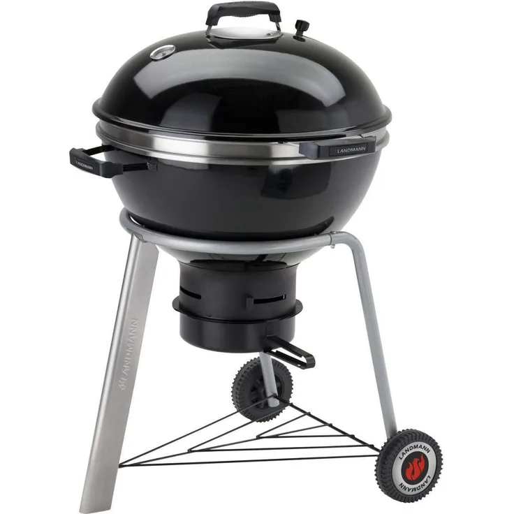 Landmann Holzkohle-Kugelgrill Black Pearl comfort, Schwarz, 70 x 61 x 98 cm