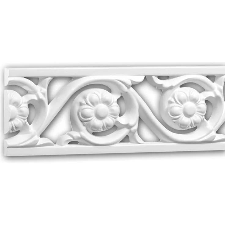Profhome Decor - Wand- und Friesleiste PROFHOME 151369 Stuckleiste Zierleiste Friesleiste Rokoko Barock Stil weiß 2 m