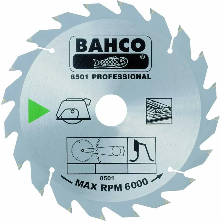 Bahco 8501-22 BH8501-22 Kreissägeblatt 230mm mit 20 Zähnen für Holz