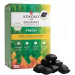 McBrikett KOKOKO Eggs Premium Grillkohle Grillbriketts, 8 kg, 6h Brenndauer