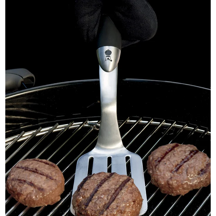 Weber Grillwender Grillschaber, Edelstahl, schwarz, silber, 46 cm (6620) – Bild 5