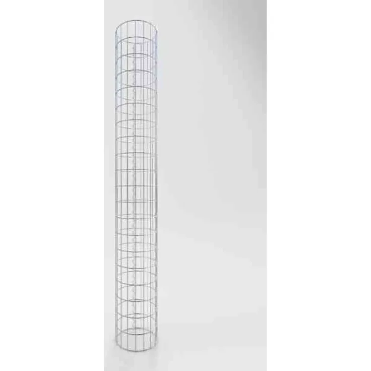 Gabiona Gabionensäule rund 37 cm Durchmesser, 200 cm Höhe, Maschenweite 5 cm x 10 cm