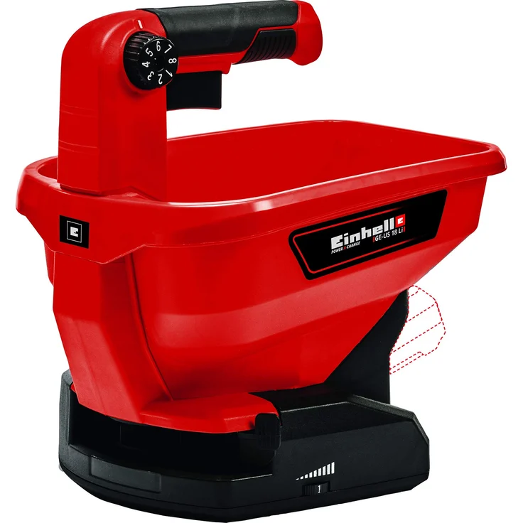 Einhell Universal Streuer GE-US 18 Li-Solo Power X-Change (Li-Ion, 18 V, 3,3 l, 6-stufige Drehzahlregulierung, 8-stufige Streumengenregulierung, ohne Akku und Ladegerät) – Bild 1