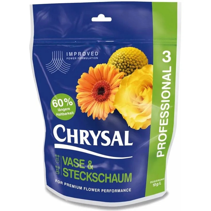 Chrysal Klar Professional 3 Vase & Steckschaum - 2 kg