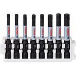 Bosch Professional 8tlg. Schrauber Bit Set Torx (Impact Control, T Bits, Länge 50 mm, Pick and Click)