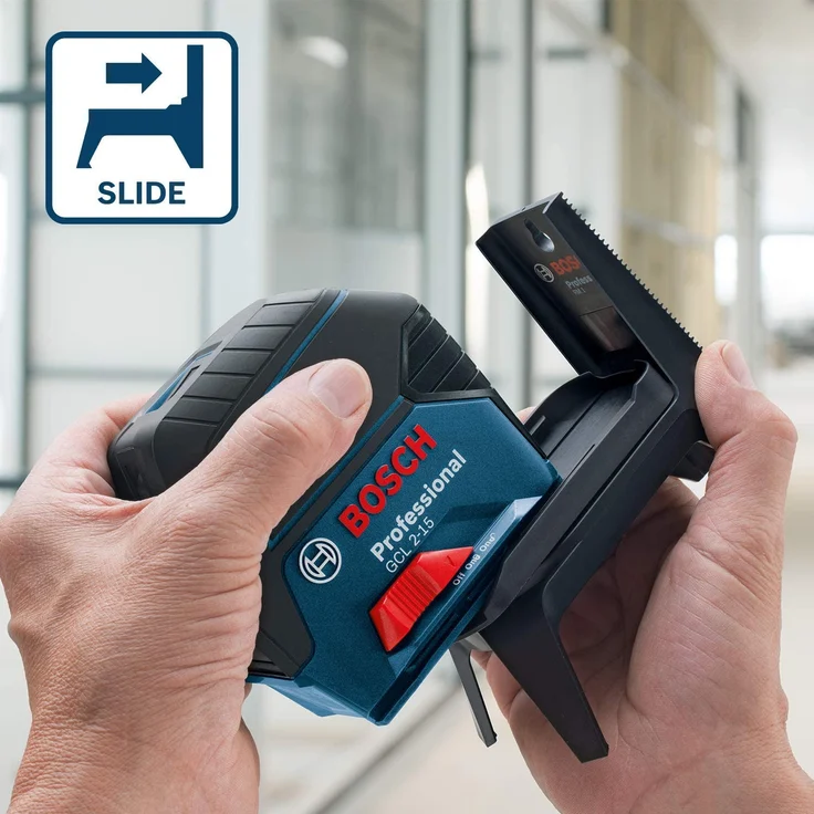 Bosch GCL 2-15 Professional Kreuzlinienlaser Reichweite ohne Empfänger 15 m Laserklasse 2 Laserfarbe rot selbstnivellierend inklusive Batterien – Bild 5