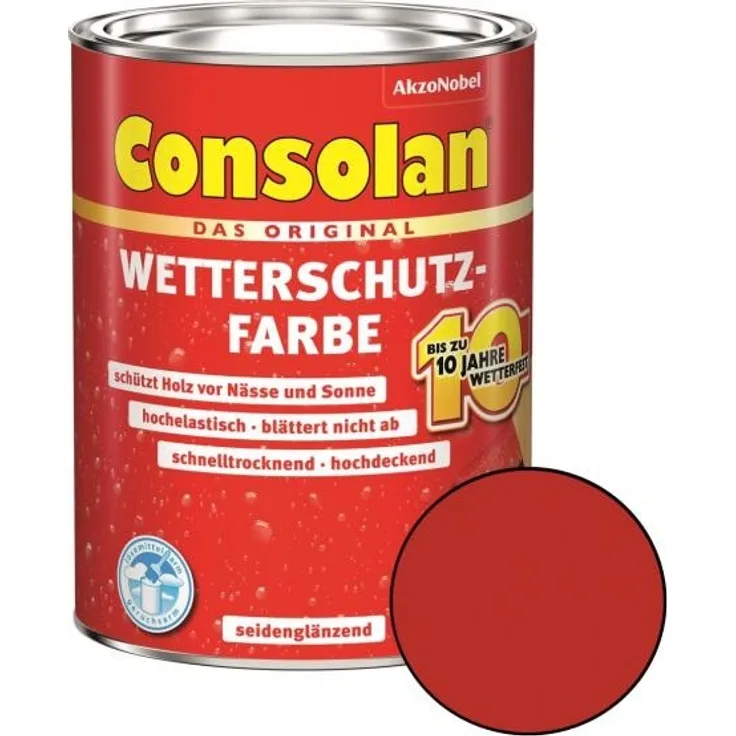 Consolan Wetterschutz-Farbe Rot 2,5 L