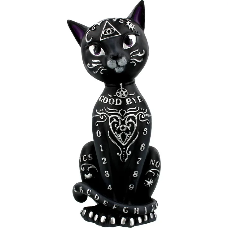 Nemesis Now, Mystic Kitty-Figur, Kunstharz, 26 cm, Einheitsgröße, Schwarz