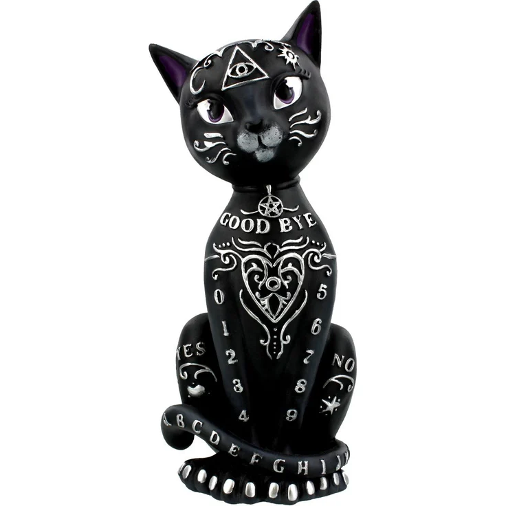 Nemesis Now, Mystic Kitty-Figur, Kunstharz, 26 cm, Einheitsgröße, Schwarz – Bild 1