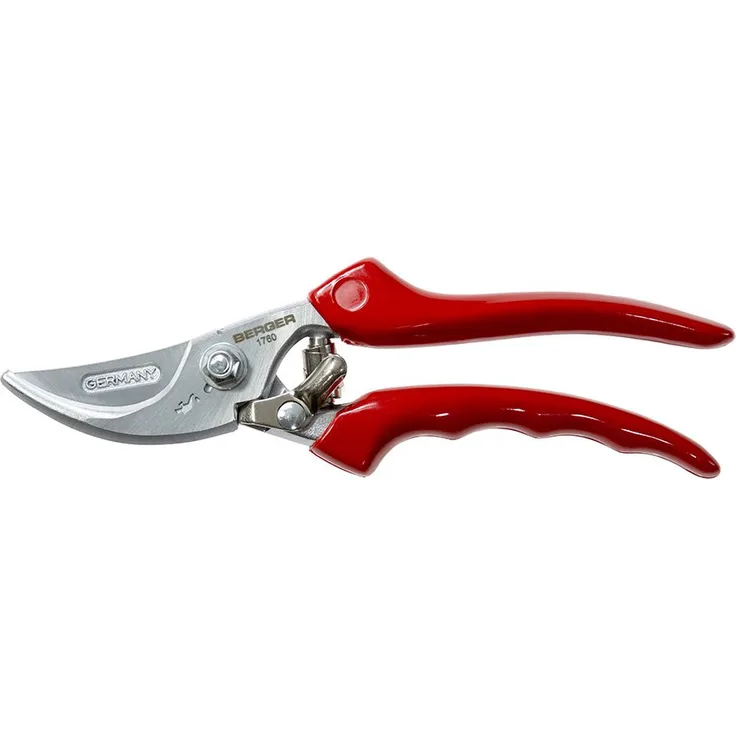 Berger Beger Handschere Bypass 1760 mit chrombeschichteter Klinge und Metallkörper mittelgroß