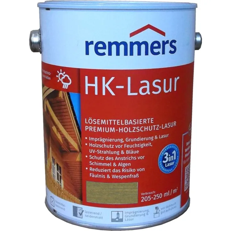 2,5 Liter Remmers HK Lasur Salzgrün