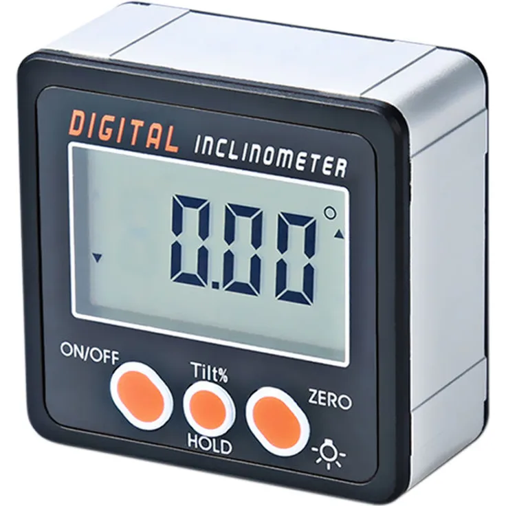 Asupermall - Digitale Winkelpatrone, 0-360 ¡ã Neigungssensoren, Aluminium (Einseitig Magnetband) Ohne Batterie